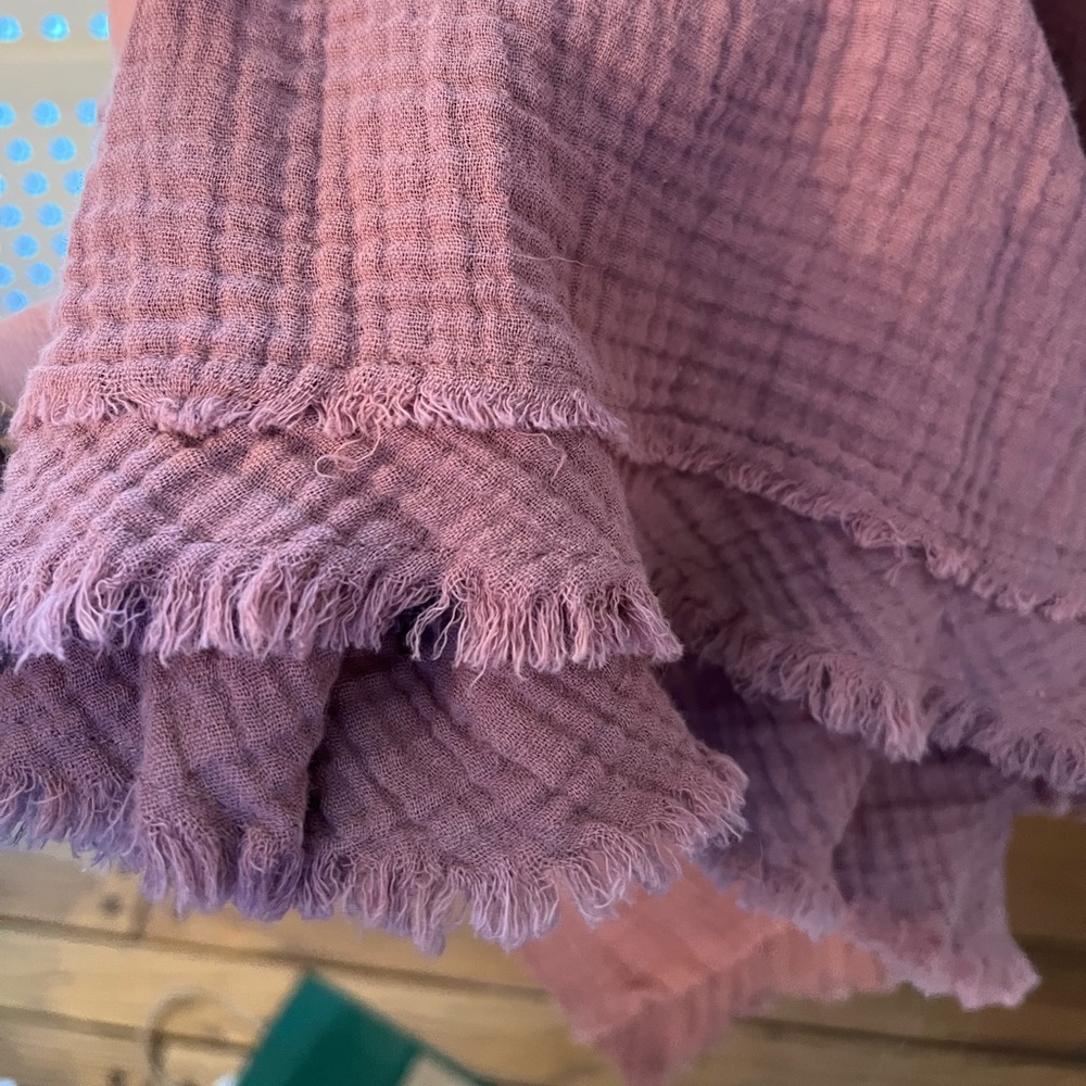 entro Mauve Pink Gauze V-Neck Babydoll Dress - Picture 6 of 9